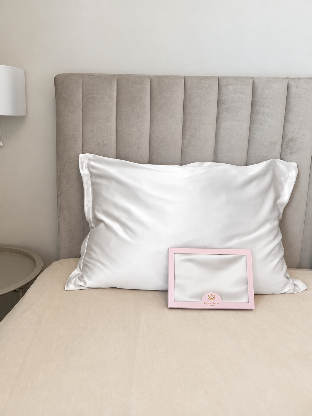 GRACE Silk Pillowcase | 100% Mulberry Silk | White | 30 Momme | Oxford 